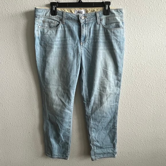 NWT Paige Jimmy Jimmy Crop Light Wash Jeans Size 30 - Picture 2 of 12